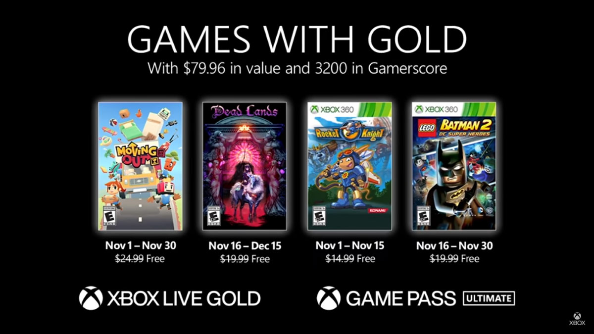 بازی‌های جدید Xbox Live Gold برای ماه نوامبر